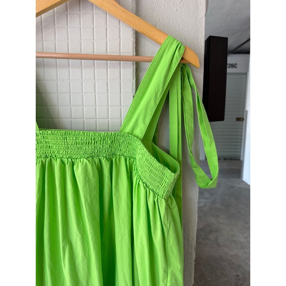 Christopher John Rogers x Target Tie Strap High-Low Babydoll Dress M Green - Picture 7 of 9